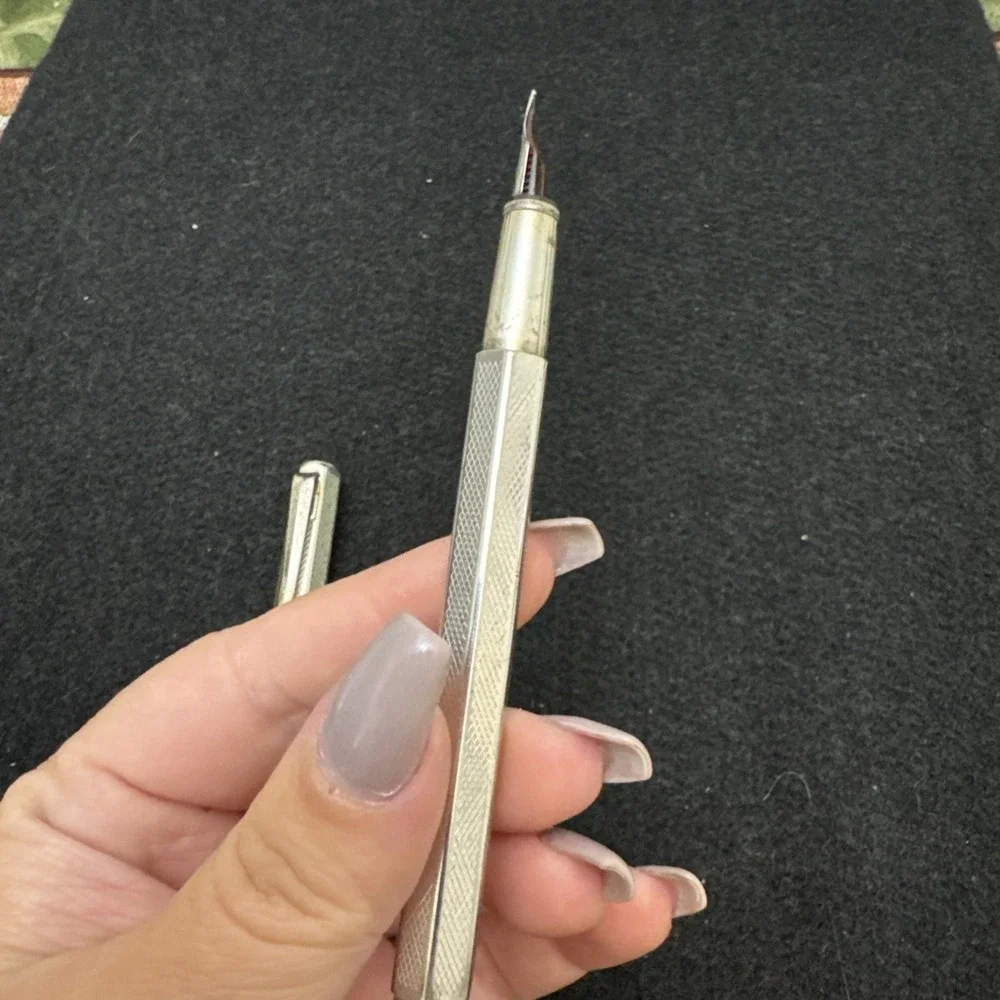 CARAN d'ACHE Fountain pen Ecridor Retro Silver Rhodium Plated, F Nib Vintage